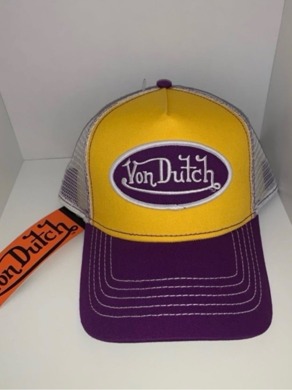 Von Dutch Purple Gold Trucker Hat NWT SnapBack